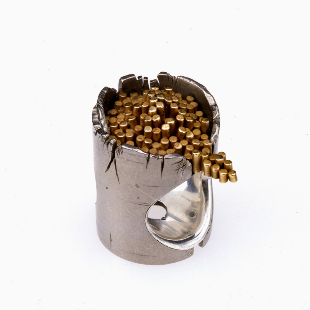 Stefano Zanini ring made of titanium and gold